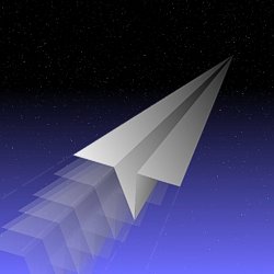 [Paper Airplane in Space]
