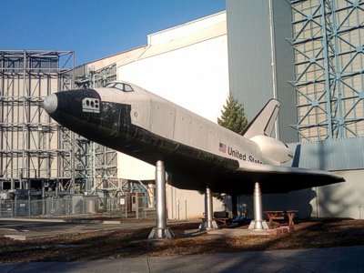 [Space shuttle model]
