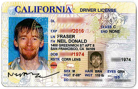 [California Driver License]
