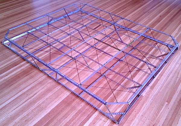 [Space frame made of Meccano]
