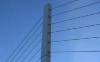 [One of the towers of the Kessock Bridge]