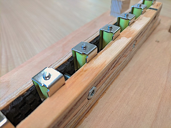 [Photo of the xylophone's solenoids]