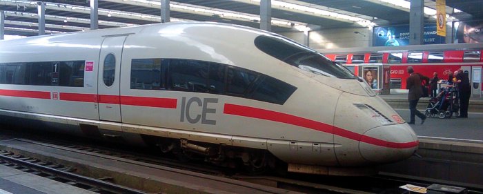 [High speed ICE train in Munich]