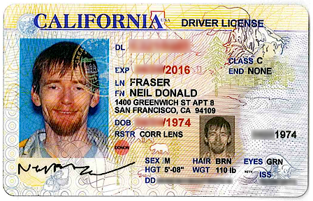 California driver license что это