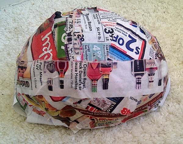 [Papier mache skullcap]