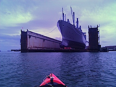 [Admiral Callaghan in dry dock]