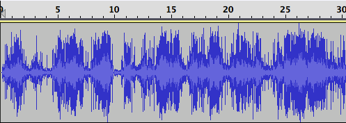 [Audio waveform of towed sonar]