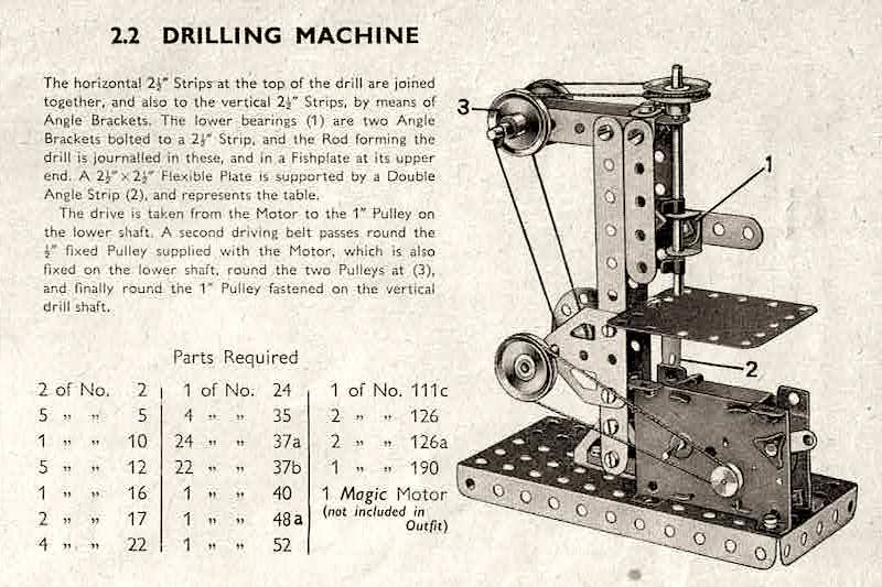 Meccano drill cheap