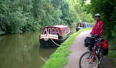 [Canal boats and towpath]